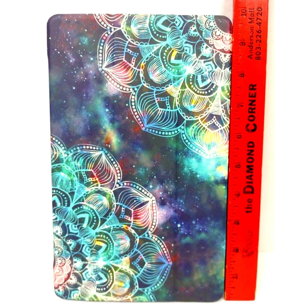 ZHK Galaxy Tab 10.0 Plus Folio Case Fold out Stand, Mandala Pattern, Magnets